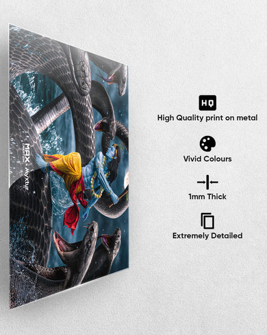 Krishna and Kaalia [MaxCreation] Metal-Poster