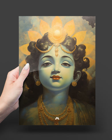 Krishna Serenade Metal Poster