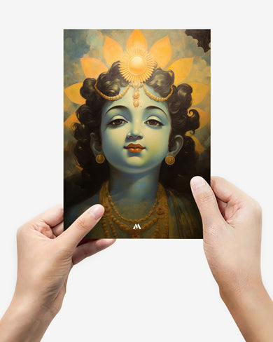 Krishna Serenade Metal Poster