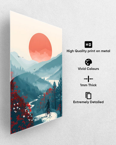 Biking Paths [BREATHE] Metal Poster