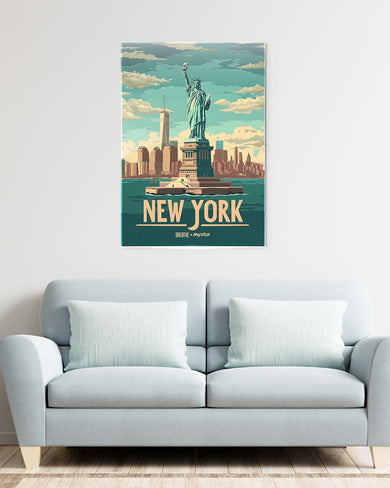New York in Liberty [BREATHE] Metal Poster