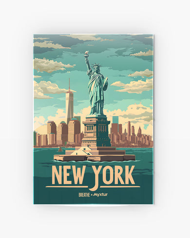 New York in Liberty [BREATHE] Metal Poster