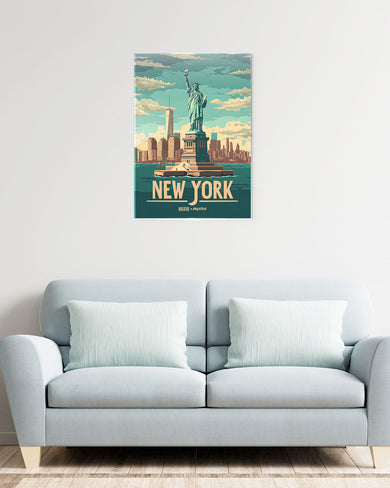 New York in Liberty [BREATHE] Metal Poster
