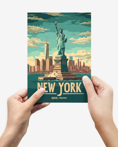 New York in Liberty [BREATHE] Metal Poster