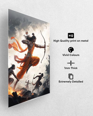 Warrior Prince Lord Ram Metal Poster