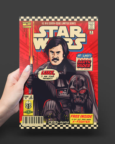 Darth Vader Rajini [WDE] Metal Poster
