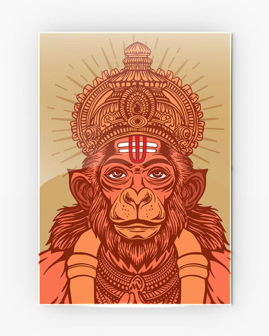 Devotion of Hanuman Metal Poster