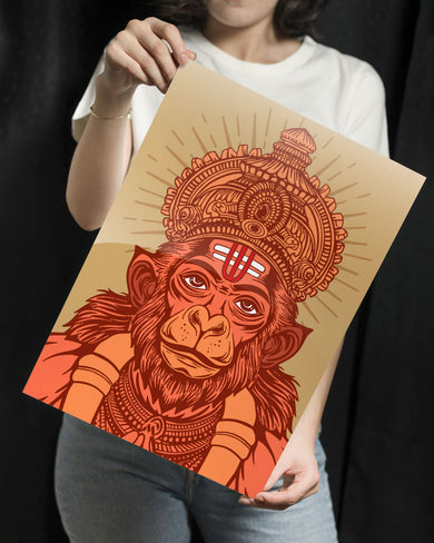 Devotion of Hanuman Metal Poster