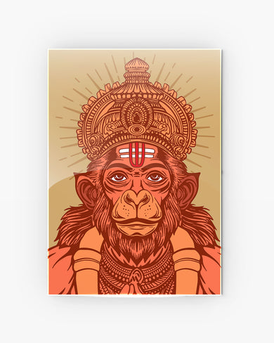 Devotion of Hanuman Metal Poster