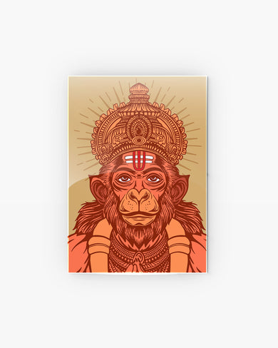 Devotion of Hanuman Metal Poster