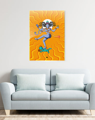 Shiva Tandava Fury Metal Poster