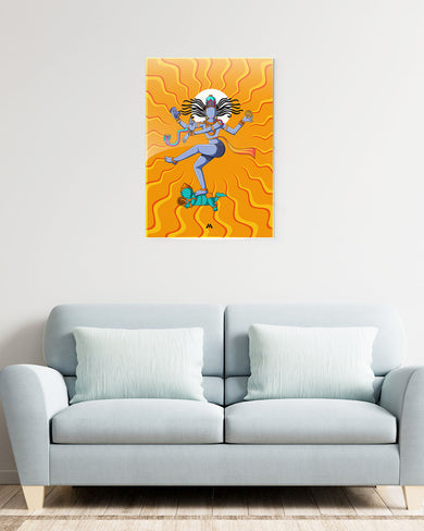 Shiva Tandava Fury Metal Poster