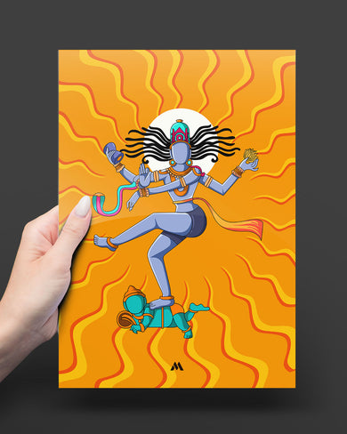 Shiva Tandava Fury Metal Poster