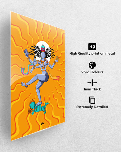 Shiva Tandava Fury Metal Poster