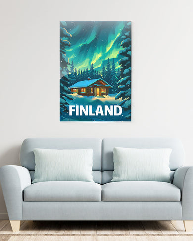 Aurora in Finland [BREATHE] Metal Poster