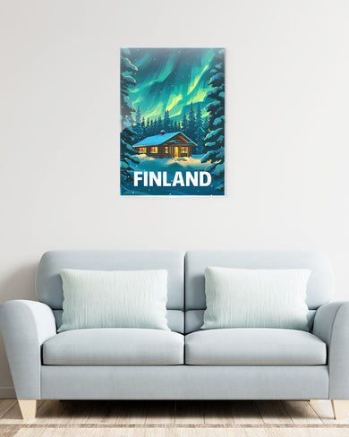 Aurora in Finland [BREATHE] Metal Poster