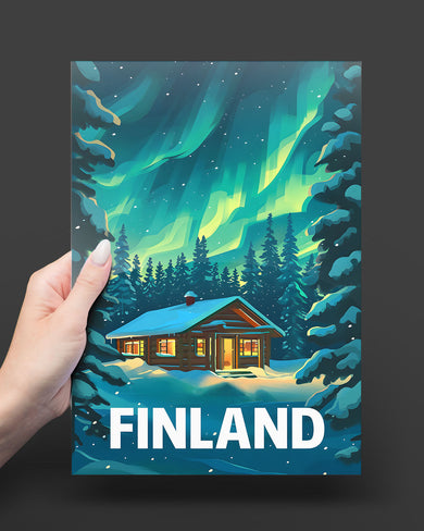 Aurora in Finland [BREATHE] Metal Poster