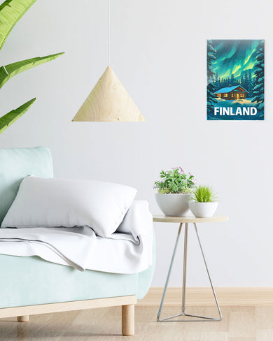 Aurora in Finland [BREATHE] Metal Poster