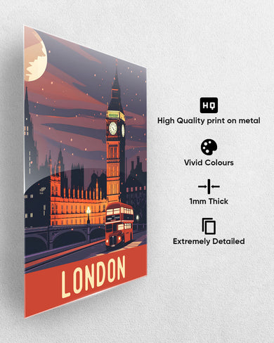 London Night [BREATHE] Metal Poster
