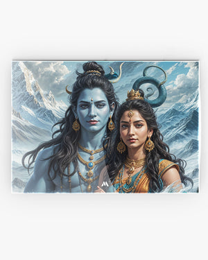 Shiva Parvati Blessings Metal Poster