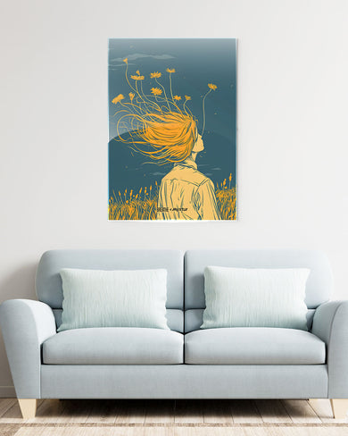 Golden Cascade [BREATHE] Metal Poster