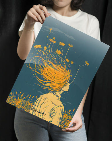 Golden Cascade [BREATHE] Metal Poster