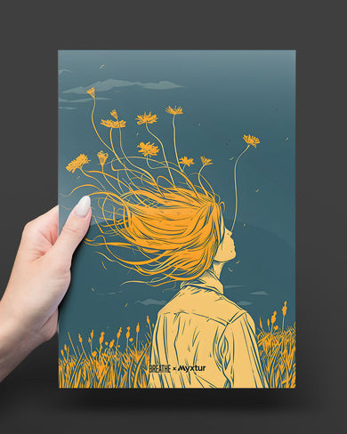 Golden Cascade [BREATHE] Metal Poster