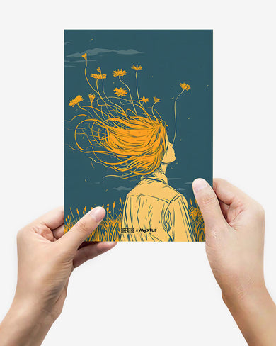 Golden Cascade [BREATHE] Metal Poster