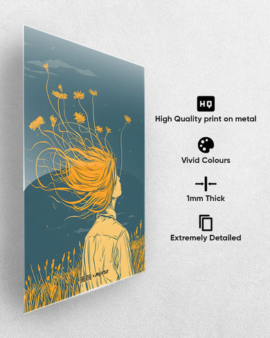 Golden Cascade [BREATHE] Metal Poster