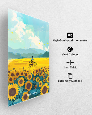 Sunflower Trails [BREATHE] Metal Poster