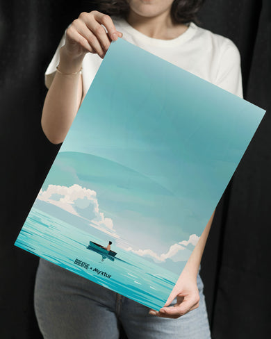Ocean Calm [BREATHE] Metal Poster