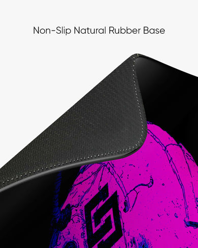 Neon Tech Skull Mouse Pad