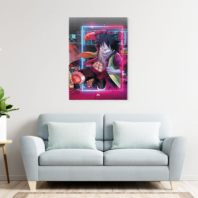 95417_One-Piece-Luffy-Bursting-Through Metal Poster