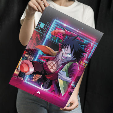 95417_One-Piece-Luffy-Bursting-Through Metal Poster