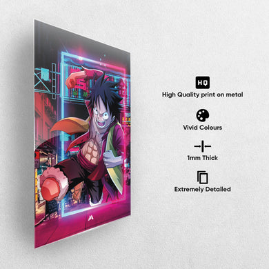 95417_One-Piece-Luffy-Bursting-Through Metal Poster