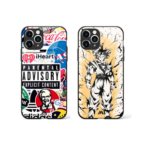 Brand Overloaded Goku Glass Case Phone Cover Combo-(Apple)