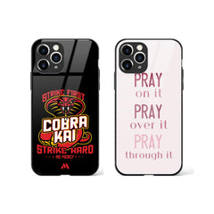 Praying for Kobra Kai Glass Case Phone Cover Combo (Apple)