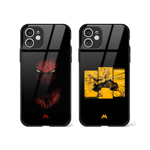 Zenitsu and Spidey Glass Case Phone Cover Combo-(Apple)