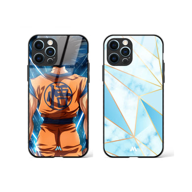 Marble Triangles for Goku Glass Case Phone Cover Combo-(Apple)