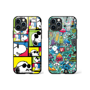 Background for Snoopy Glass Case Phone Cover Combo-(Apple)