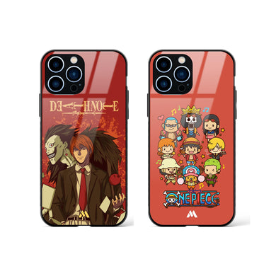 Chibi Straw Hats on Deathnote Glass Case Phone Cover Combo-(Apple)