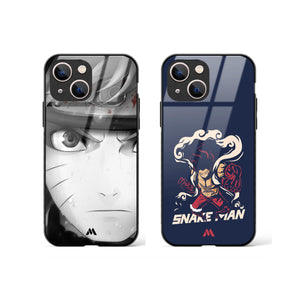 Snakeman meets Naruto Glass Case Phone Cover Combo-(Apple)