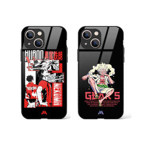 One Piece and Haikyuu Glass Case Phone Cover Combo-(Apple)