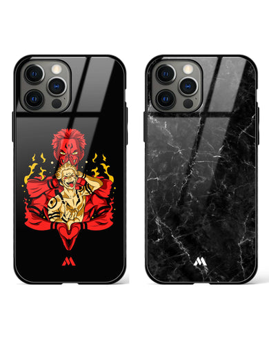 Portoro-Black Sukuna Dual Glass Case Phone Cover Combo-(Apple)