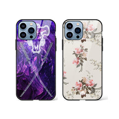 Sword Art with Bridal Bouquets Glass Case Phone Cover Combo (Apple)