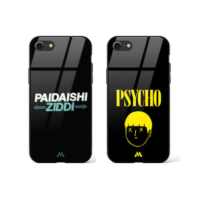 Mob Psycho was Always Ziddi Glass Case Phone Cover Combo-(Apple)