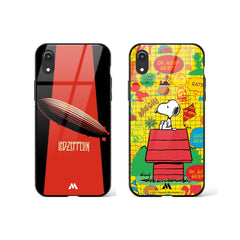 Snoopy grooves to Led Zeppelin Glass Case Phone Cover Combo (Apple)