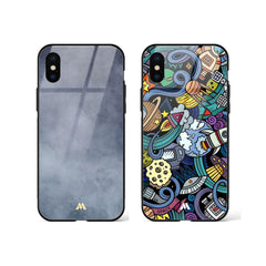 Space Out Nebulous Dreams Glass Case Phone Cover Combo (Apple)