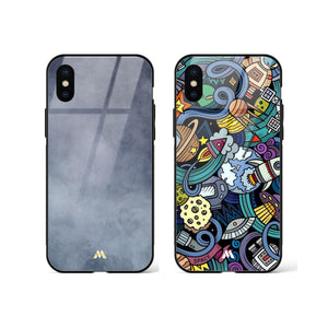 Space Out Nebulous Dreams Glass Case Phone Cover Combo-(Apple)