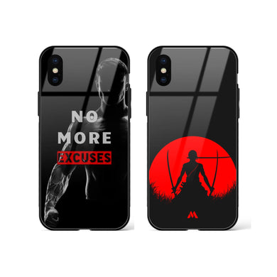 No Excuses for Zoro Glass Case Phone Cover Combo-(Apple)